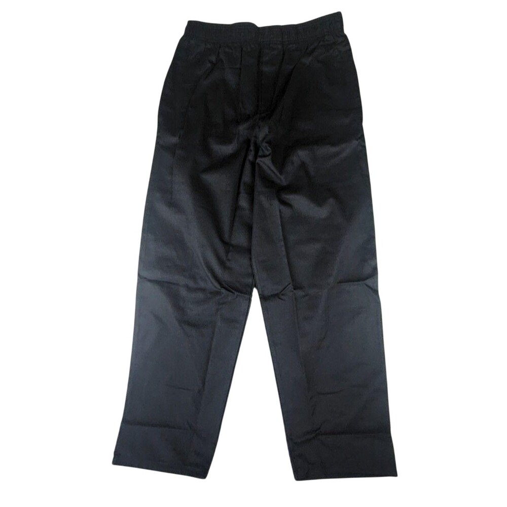 Uncommon Threads Pants Med Black Elastic Waist Workwear Chef Baggy 4001